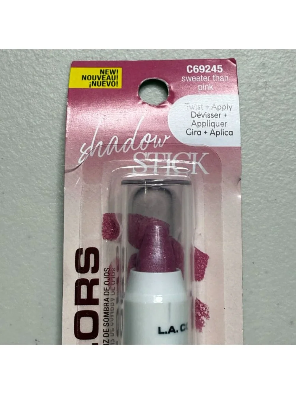 LA Colors Shadow Stick Sweeter Than Pink Eyeshadow Crayon Twist Up